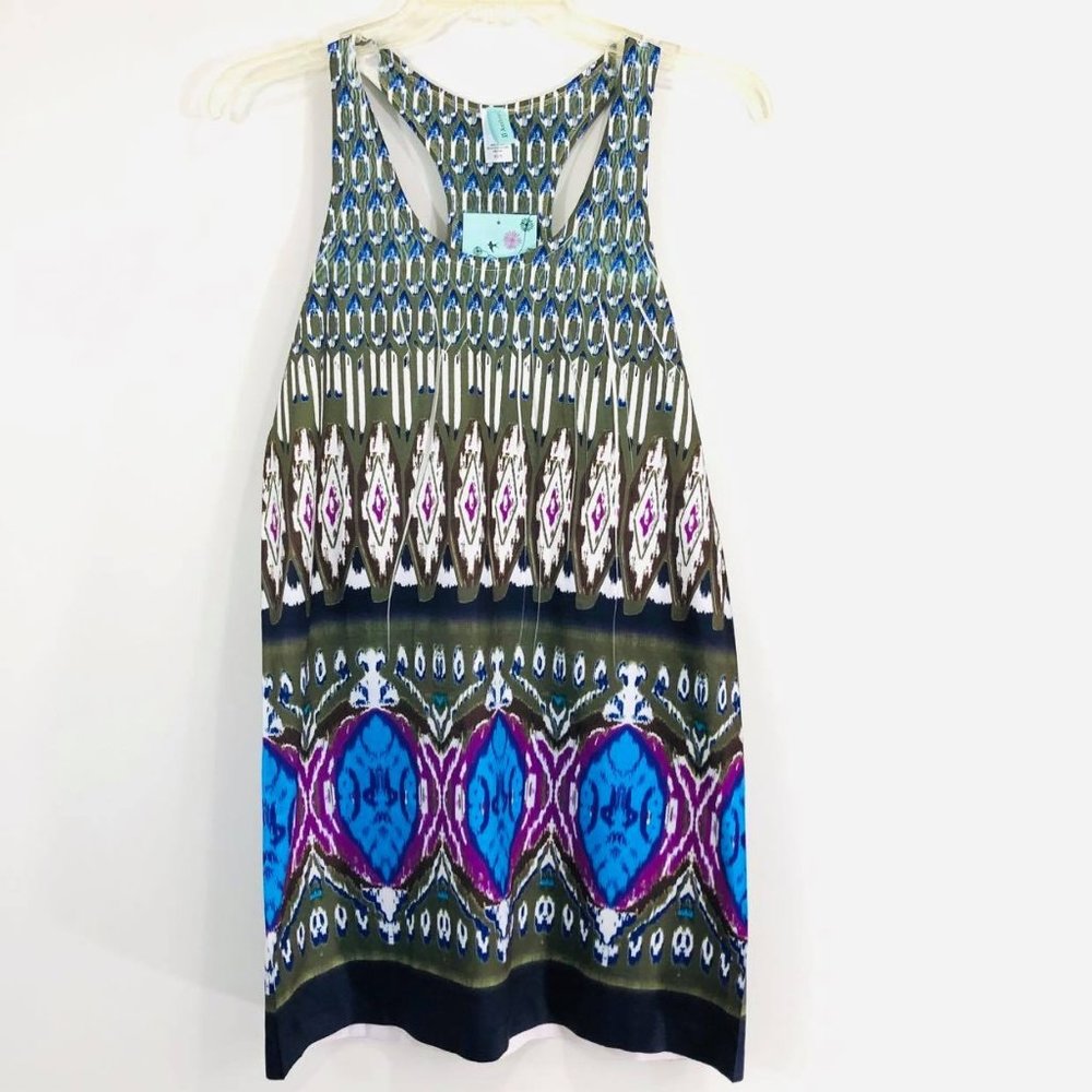 JJ Authentic Woman Sz XS/S Dress Green Blue Purple